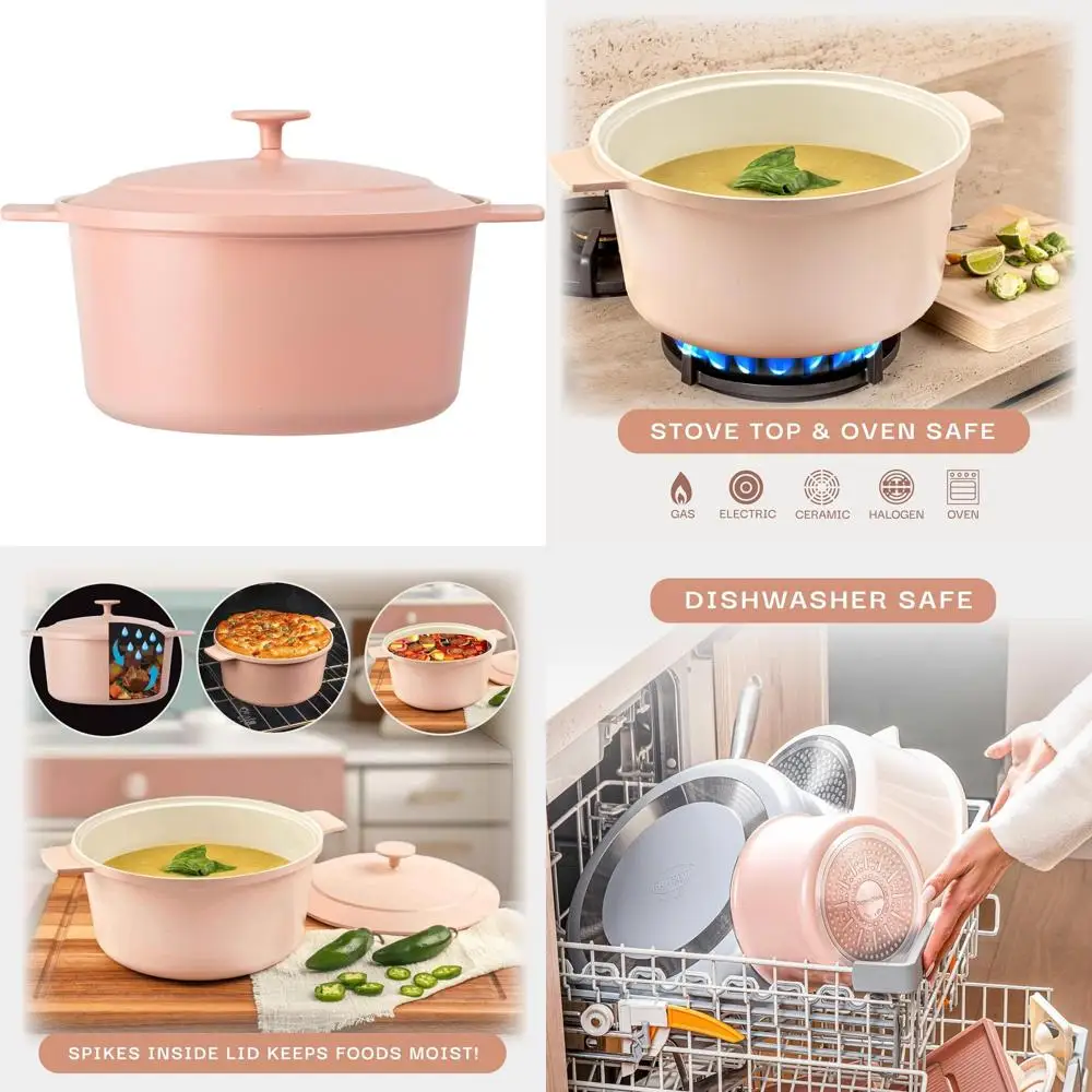 Легкая керамическая голландская духовка Gotham Steel 5 Qt с крышкой, голландская духовка с антипригарным покрытием для выпечки хлеба, горшок 10 в 1
Легкая керамическая голландская духовка Gotham Steel 5 Qt с крышкой, голландская духовка с антипригарным покрытием для выпечки хлеба, горшок 10 в 1