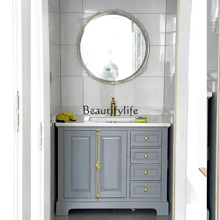 yj19 American Light Luxury Bathroom Cabinet Combination Solid Wood Floor-Standing Bathroom Cabinet Bathroom Table Cabinet
yj19 American Light Luxury Bathroom Cabinet Combination Solid Wood Floor-Standing Bathroom Cabinet Bathroom Table Cabinet