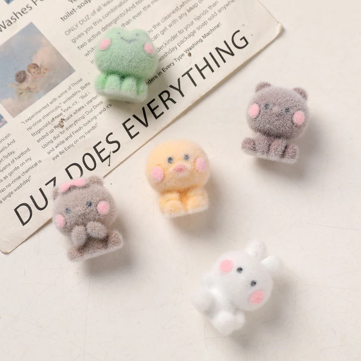 10Pcs 3D Resin Flocking Rabbit Charms Frog Bear Plush Pendants for Necklace Keychain Earrings Making DIY Jewelry Accessories
10Pcs 3D Resin Flocking Rabbit Charms Frog Bear Plush Pendants for Necklace Keychain Earrings Making DIY Jewelry Accessories