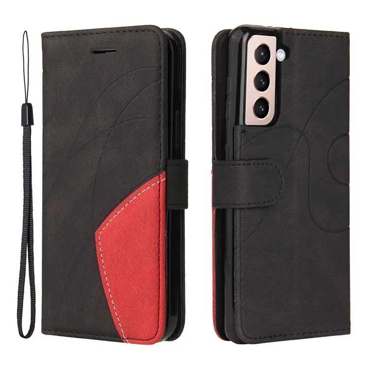 For Samsung Galaxy S21 5G / 4G Leather Case Wallet Stand Color Splicing Phone Cover - Black
For Samsung Galaxy S21 5G / 4G Leather Case Wallet Stand Color Splicing Phone Cover - Black