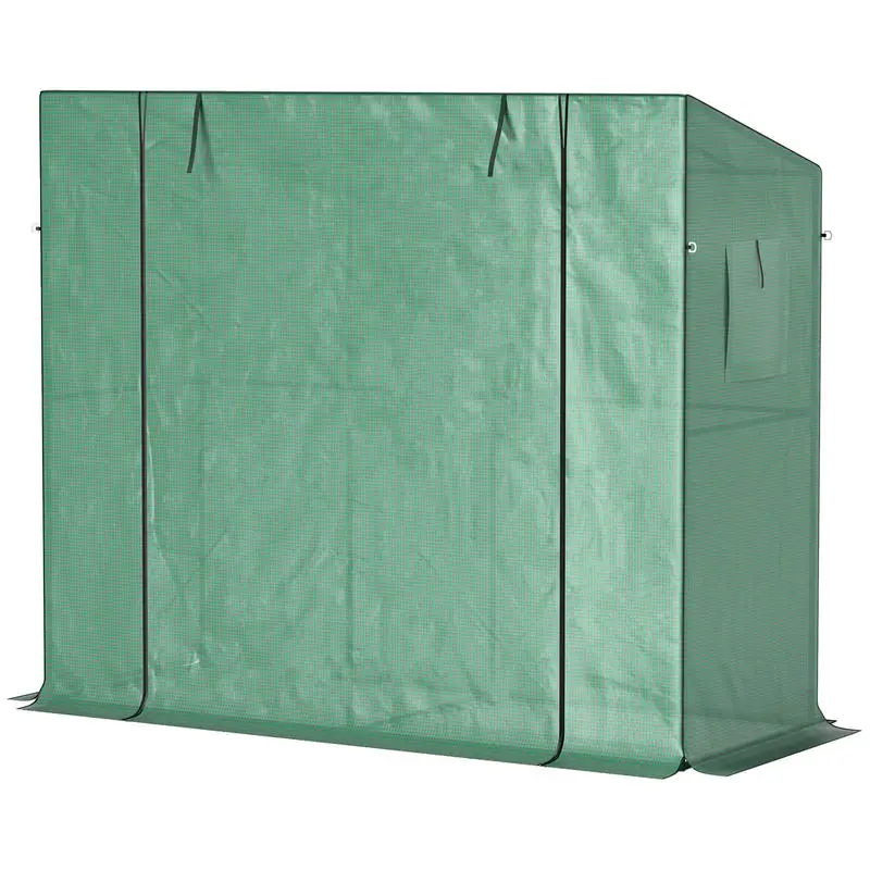 Outsunny Walk-in Portable Greenhouse Small Greenhouse for Outdoors with UV-resistant PE Cover, 6.6' x 2.5' x 5.6' Green
Outsunny Walk-in Portable Greenhouse Small Greenhouse for Outdoors with UV-resistant PE Cover, 6.6' x 2.5' x 5.6' Green