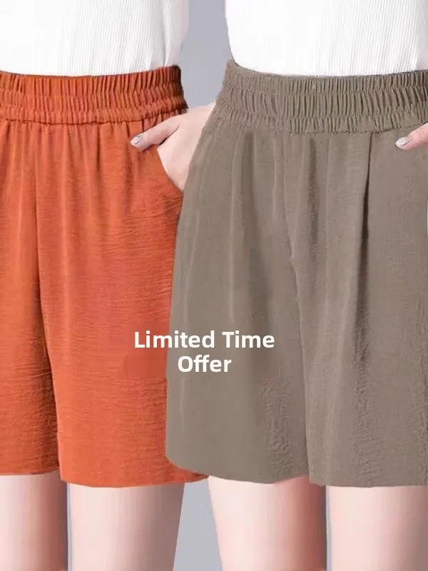 Ladies High Waist Short Pants Summer Thin Breathable Casual Wide Leg Ice Silk Casual Pants Trendy Outerwear Female Pants
Ladies High Waist Short Pants Summer Thin Breathable Casual Wide Leg Ice Silk Casual Pants Trendy Outerwear Female Pants