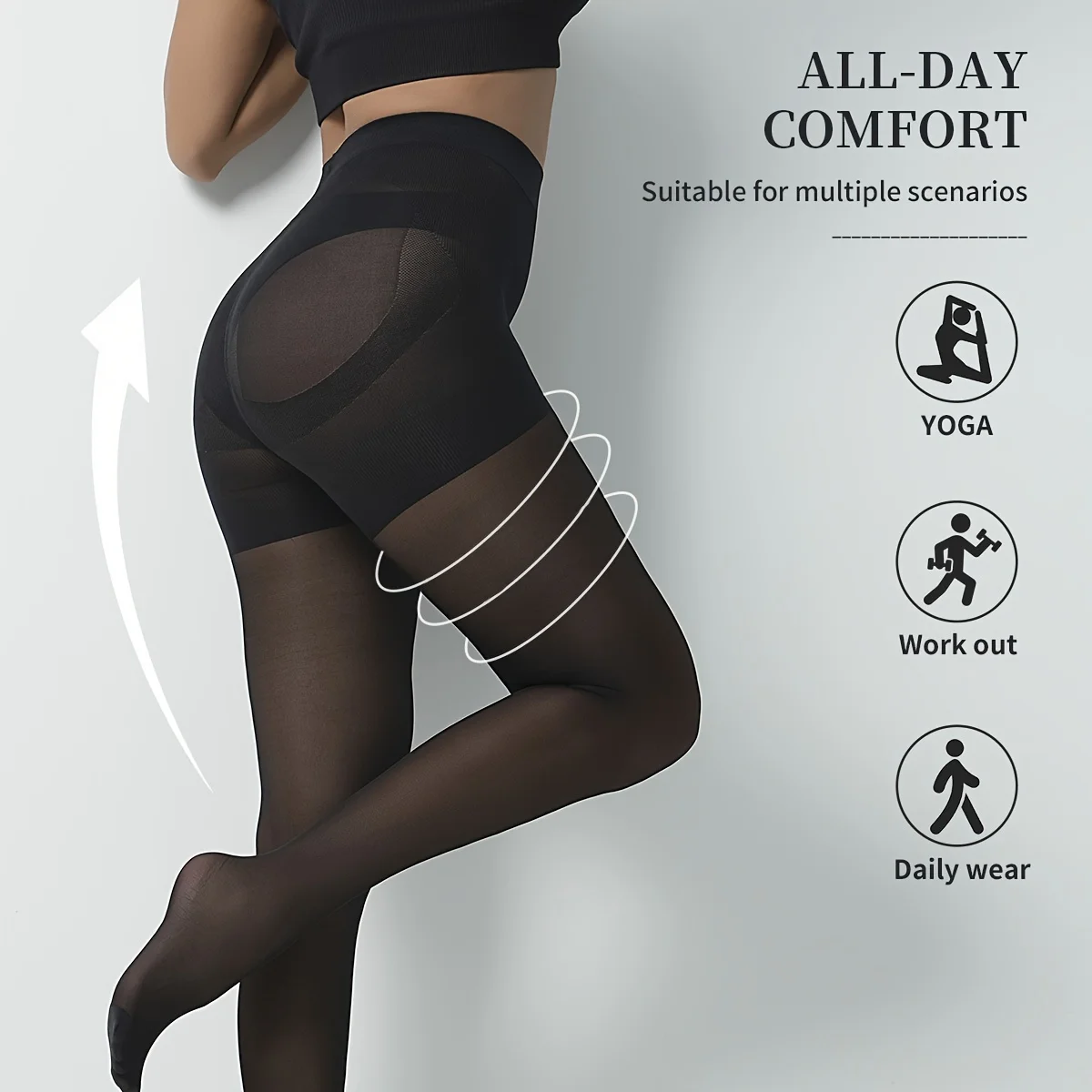 Женские черные леггинсы с высокой талией для подтяжки бедер и коррекции живота — модные, сексуальные, высокоэластичные, прозрачные колготки
Женские черные леггинсы с высокой талией для подтяжки бедер и коррекции живота — модные, сексуальные, высокоэластичные, прозрачные колготки