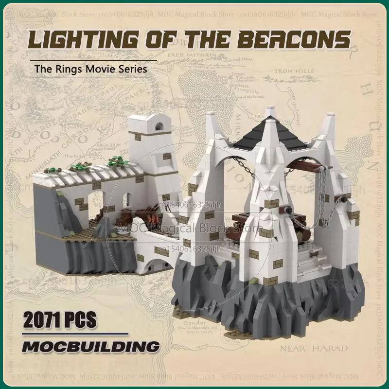 Rings Movie Lighting of the Beacons Moc Building Blocks Model Technology Bricks DIY Assembly Collection Display Toys Xmas Gifts
Rings Movie Lighting of the Beacons Moc Building Blocks Model Technology Bricks DIY Assembly Collection Display Toys Xmas Gifts