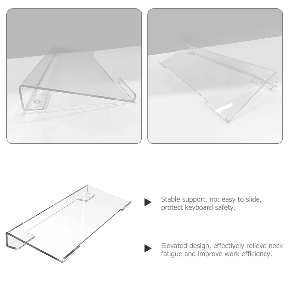Transparent Acrylic Keyboard Stand 40x30cm Elevated Desk Laptop Accessories Gaming Computer Aesthetic Display Stable Support
Transparent Acrylic Keyboard Stand 40x30cm Elevated Desk Laptop Accessories Gaming Computer Aesthetic Display Stable Support