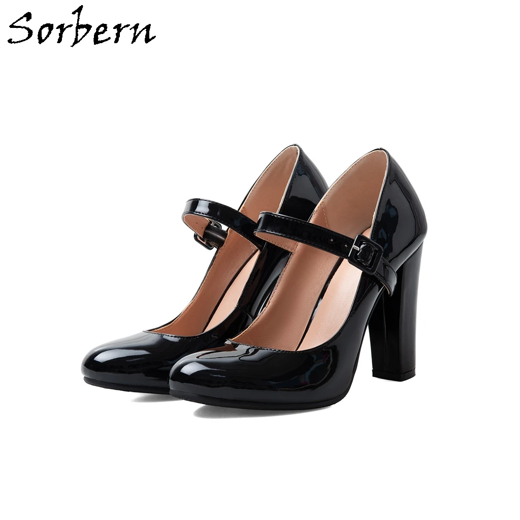 Sorbern Black Women Pumps Plus Size High Heels Buckle Straps Round Toe Custom Color Pumps Shoes Party Pumps
Sorbern Black Women Pumps Plus Size High Heels Buckle Straps Round Toe Custom Color Pumps Shoes Party Pumps