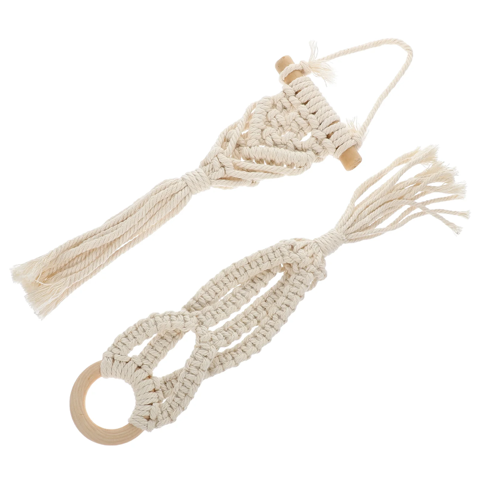 2 Pcs Plant Flower Basket Hangers Hanging Macrame Holder Rustic Woven Manual Wood Indoor Air Holders Unique
2 Pcs Plant Flower Basket Hangers Hanging Macrame Holder Rustic Woven Manual Wood Indoor Air Holders Unique
