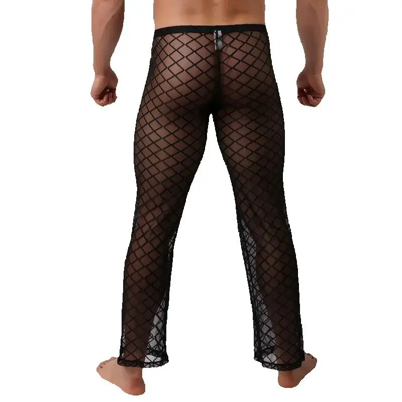 Diamond Pants Sexy Transparent Breathable Mesh Pajamas Trousers Night Wear For Mens Sleepwear Ropa De Dormir Hombre See Through
Diamond Pants Sexy Transparent Breathable Mesh Pajamas Trousers Night Wear For Mens Sleepwear Ropa De Dormir Hombre See Through