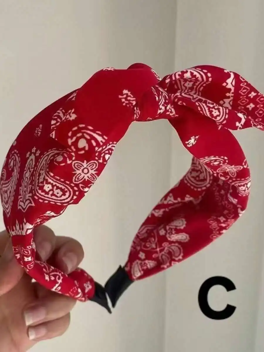 Red Paisley Bow Knot Wide Fabric Headband For Women Summer Festival Travel Hair Accessory
Red Paisley Bow Knot Wide Fabric Headband For Women Summer Festival Travel Hair Accessory