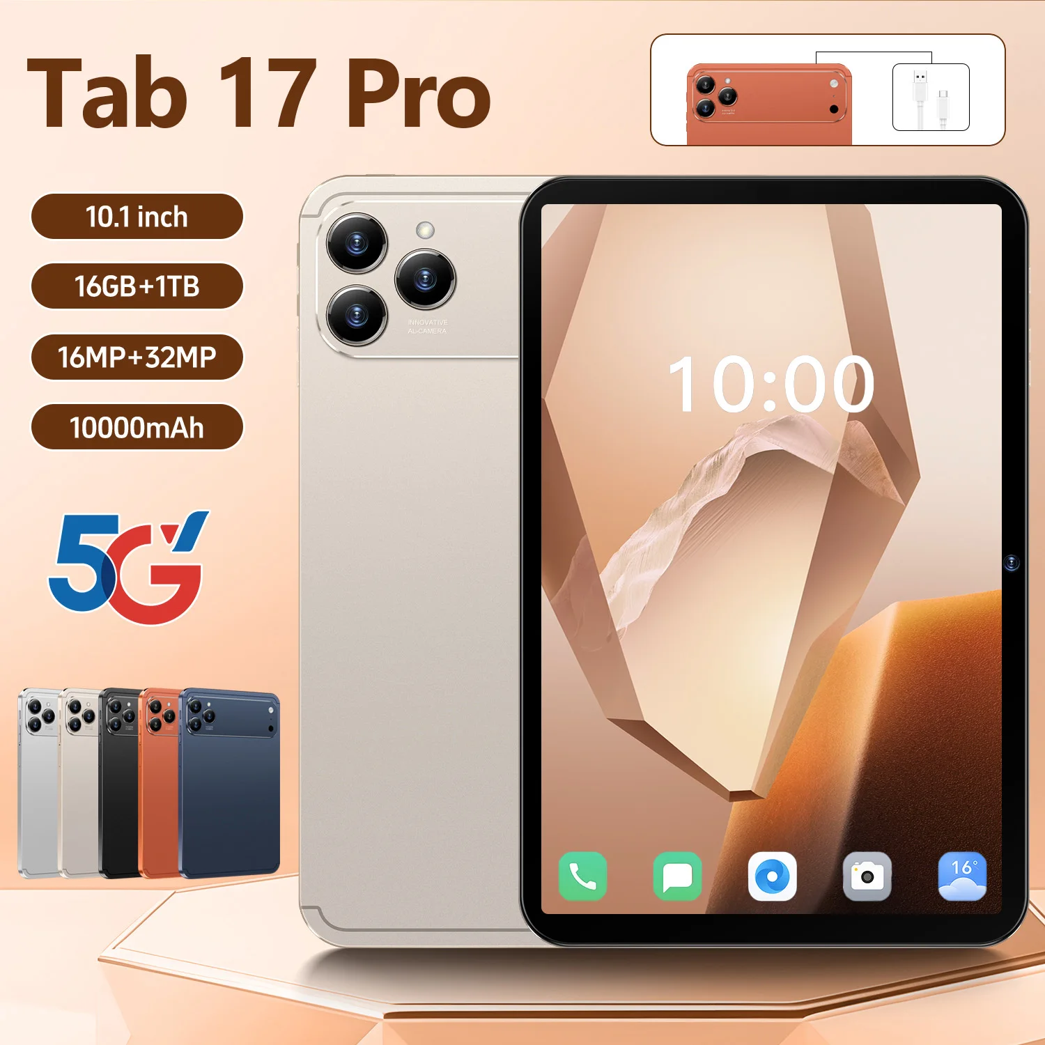 2026 Original New Tab 17 Pro With keyboard Tablet 10.1inch HD 4K Android 15 16GB+1T 10000mAh 5G Dual SIM WiFi GPS Global Version
2026 Original New Tab 17 Pro With keyboard Tablet 10.1inch HD 4K Android 15 16GB+1T 10000mAh 5G Dual SIM WiFi GPS Global Version