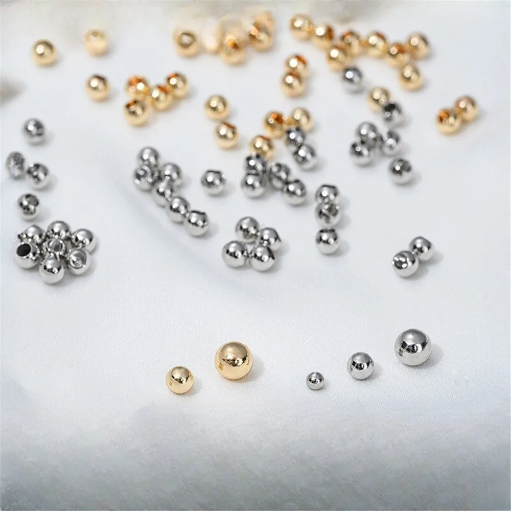 14K Gold Half-hole Beads Round Beads Bracelet Ring Ring Ending Beads Loose Beads DIY Handmade Sticky Beads Jewelry Accessories
14K Gold Half-hole Beads Round Beads Bracelet Ring Ring Ending Beads Loose Beads DIY Handmade Sticky Beads Jewelry Accessories