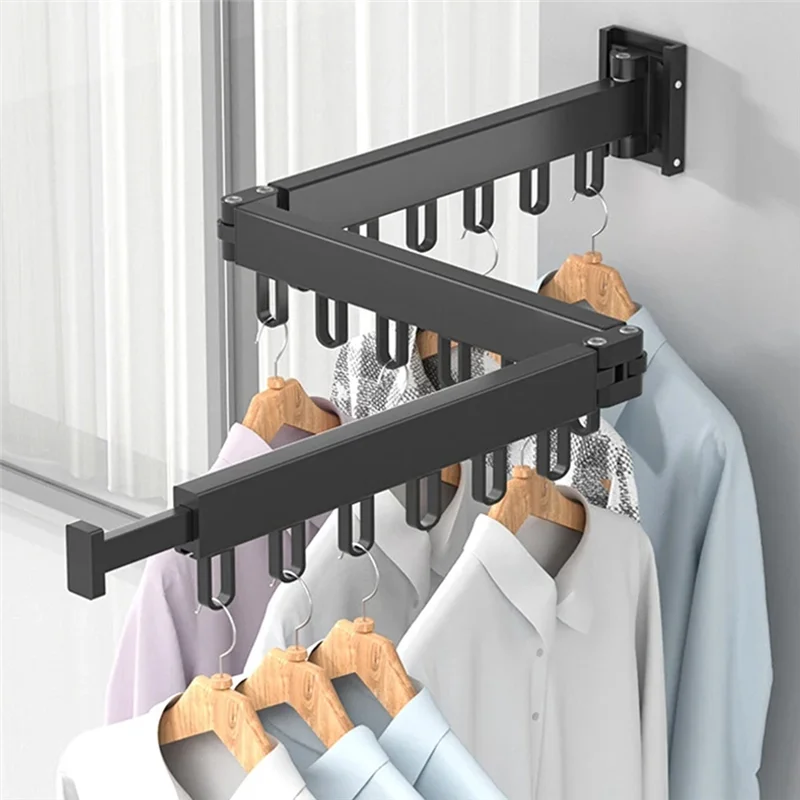 AT43-Retractable Cloth Drying Rack Folding Clothes Hanger Wall Mount Indoor & Outdoor Saving,3-Fold With 18 Aluminum Ring
AT43-Retractable Cloth Drying Rack Folding Clothes Hanger Wall Mount Indoor & Outdoor Saving,3-Fold With 18 Aluminum Ring