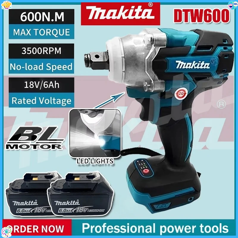 Аккумуляторный ударный гайковерт Makita DTW600 с высоким крутящим моментом, бесщеточный, для авторемонта, электроинструмент
Аккумуляторный ударный гайковерт Makita DTW600 с высоким крутящим моментом, бесщеточный, для авторемонта, электроинструмент