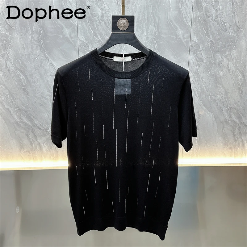 2025 Summer New Korean Ice Silk Short-sleeved Crew Neck T-shirt Men's Fashion Slim-fitting Versatile Hot Diamond Breathable Top
2025 Summer New Korean Ice Silk Short-sleeved Crew Neck T-shirt Men's Fashion Slim-fitting Versatile Hot Diamond Breathable Top