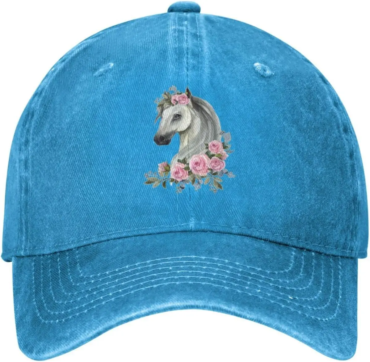 Horse Flowers Distressed Adjustable Washed Denim Mens Dad Trucker Hat Baseball Ball Cap for Men
Horse Flowers Distressed Adjustable Washed Denim Mens Dad Trucker Hat Baseball Ball Cap for Men