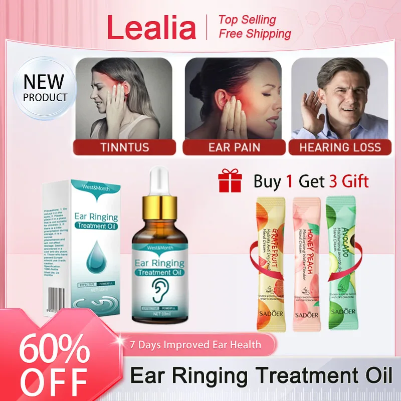 Tinnitus Oil For fast Improved Ear Health Hearing Ear Ringing Drops Alleviate Deafness Tinnitus Itching Earache 10ml
Tinnitus Oil For fast Improved Ear Health Hearing Ear Ringing Drops Alleviate Deafness Tinnitus Itching Earache 10ml