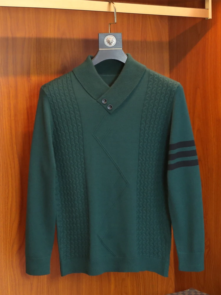 Мужской зимний теплый свитер из шерстяной смеси с V-образным вырезом, повседневный, с флисовой подкладкой, облегающий, базовый слой, универсальный модный топ
Мужской зимний теплый свитер из шерстяной смеси с V-образным вырезом, повседневный, с флисовой подкладкой, облегающий, базовый слой, универсальный модный топ