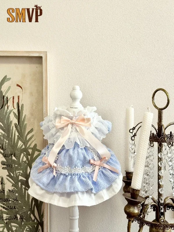 Winter Pet Dress Blue Corduroy Fleece Lined Lolita Outfit with Lace Bow Warm Sweet Style Dress for Small Pets Puppy Clothes
Winter Pet Dress Blue Corduroy Fleece Lined Lolita Outfit with Lace Bow Warm Sweet Style Dress for Small Pets Puppy Clothes