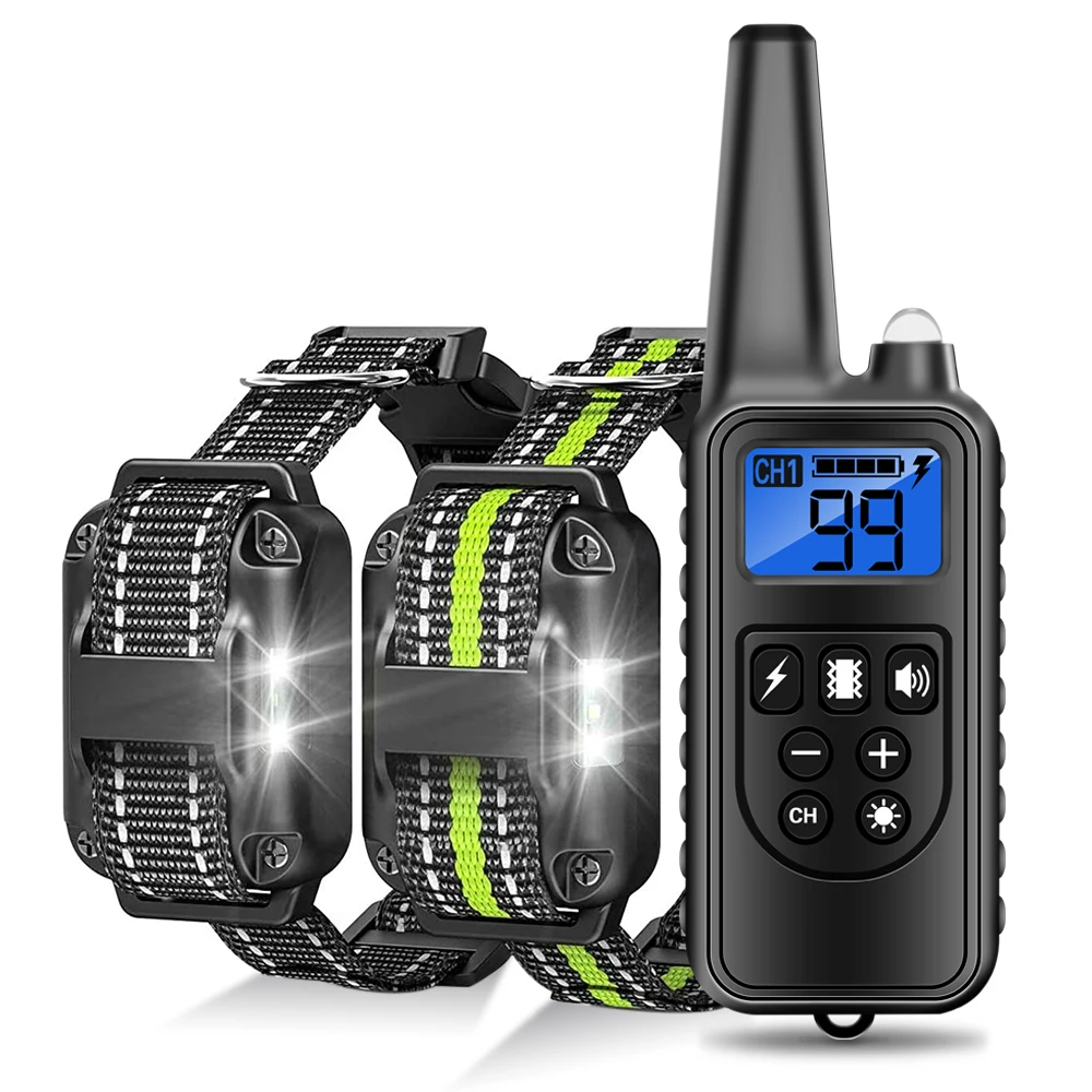 Rechargeable Electronic Dog Training Collar 800m Waterproof Stop Barking LCD Display Remote Control For Shock Vibration Sound
Rechargeable Electronic Dog Training Collar 800m Waterproof Stop Barking LCD Display Remote Control For Shock Vibration Sound