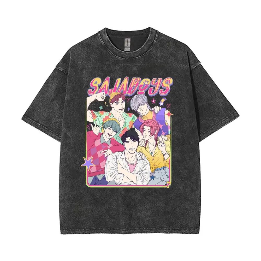 Kpop Demon Hunters Saja Boys Vintage Washed T Shirts Men Women Cartoon Fashion Trend T-shirt Men's Oversized Crewneck T-shirts
Kpop Demon Hunters Saja Boys Vintage Washed T Shirts Men Women Cartoon Fashion Trend T-shirt Men's Oversized Crewneck T-shirts