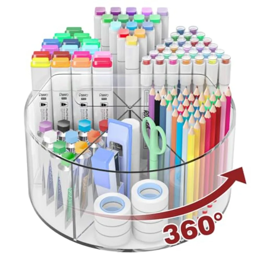 250pcs Acrylic Pencil Holder Marker Organizer, 360-Degree Rotating Pen Holder, Crayon Organizers for Pencil Organizer Caddy Art
250pcs Acrylic Pencil Holder Marker Organizer, 360-Degree Rotating Pen Holder, Crayon Organizers for Pencil Organizer Caddy Art