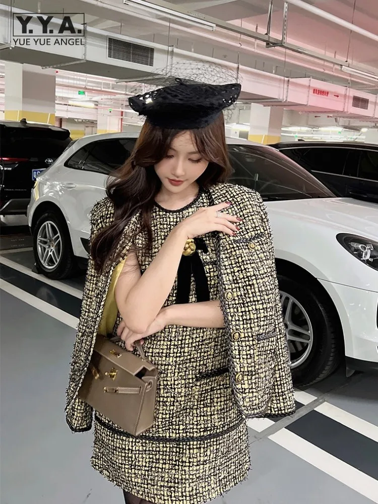 Vintage Women Woolen Blend Tweed Short Jacket Sleeveless Dress Elegant Office Ladies Sets Autumn Winter Fashion Tow Piece Set
Vintage Women Woolen Blend Tweed Short Jacket Sleeveless Dress Elegant Office Ladies Sets Autumn Winter Fashion Tow Piece Set