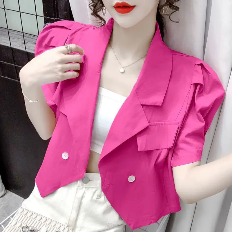 2026 New Summer Women Blazers Short Suit Short Sleeved Thin Top with Bubble Sleeves
2026 New Summer Women Blazers Short Suit Short Sleeved Thin Top with Bubble Sleeves