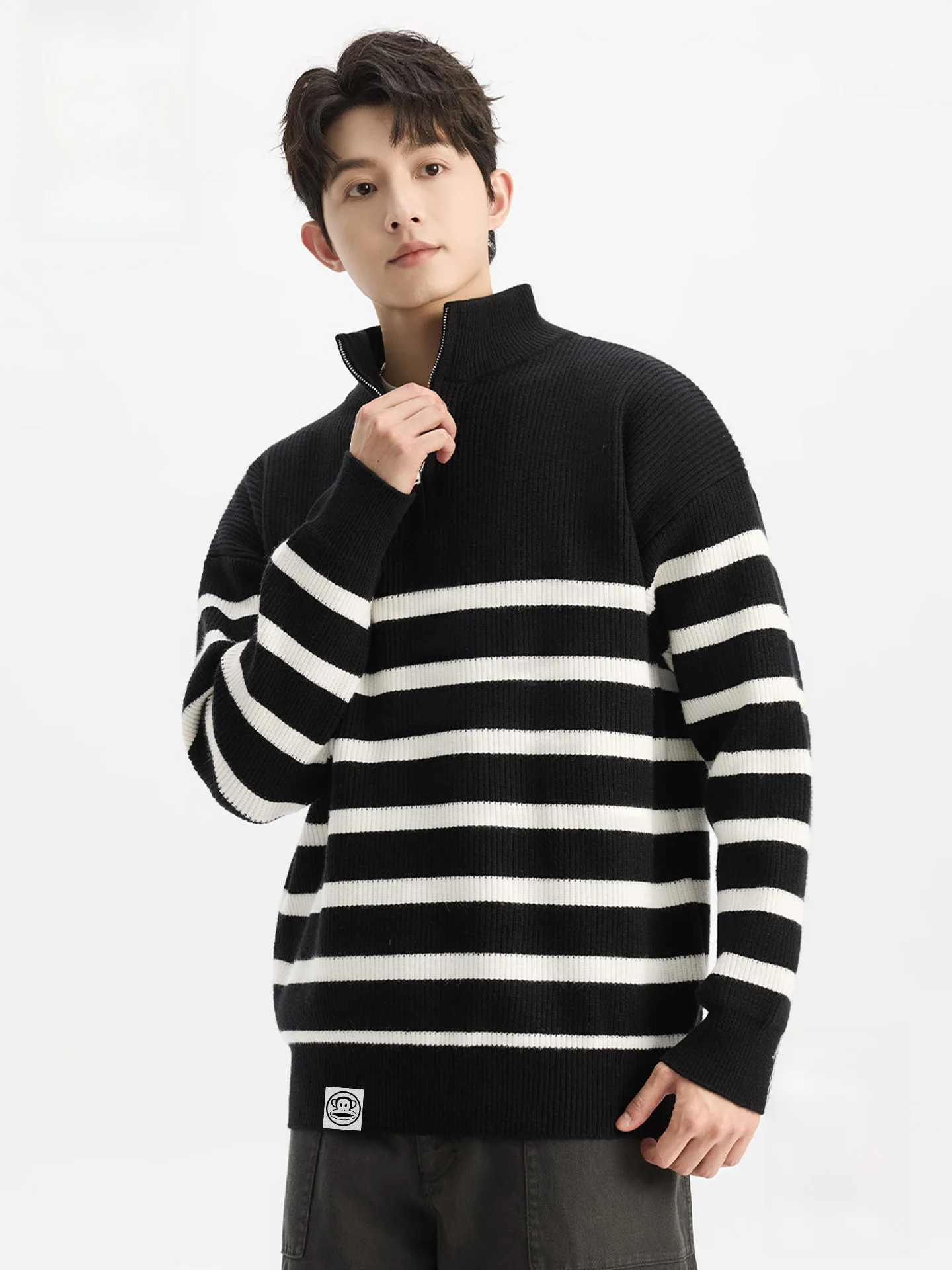 M Stripe Knitted Sweater f Zip Loose Warm Stand Collar Monkey Autumn Winter New Sle Comfortable Soft Long ...
M Stripe Knitted Sweater f Zip Loose Warm Stand Collar Monkey Autumn Winter New Sle Comfortable Soft Long ...