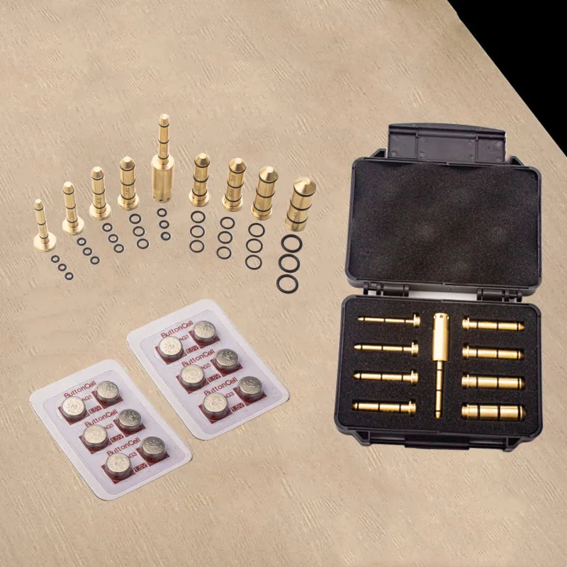 Boresighter 9mm/223/5.56mm/308/30-06/22LR/.45/.177/.38/.40/7.62/6.5mm with Battery Red Laser Boresight Training Bore Sight
Boresighter 9mm/223/5.56mm/308/30-06/22LR/.45/.177/.38/.40/7.62/6.5mm with Battery Red Laser Boresight Training Bore Sight