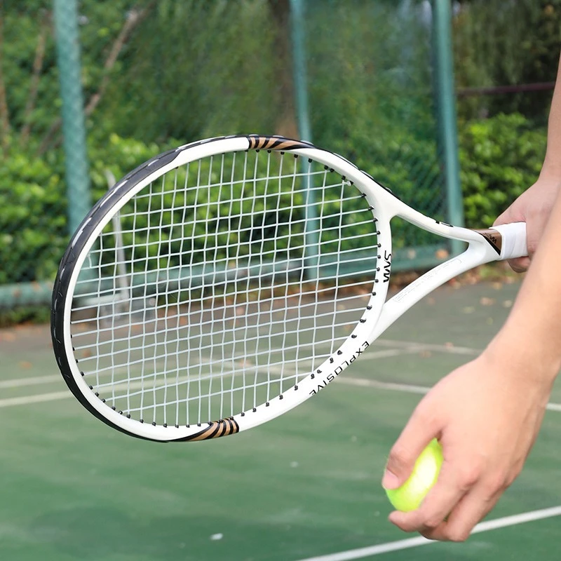 Professional Tennis Rackets Composite Carbon Fiber Tennis Rackets Beginners Single Training Racket Durable Sports Equipments
Professional Tennis Rackets Composite Carbon Fiber Tennis Rackets Beginners Single Training Racket Durable Sports Equipments