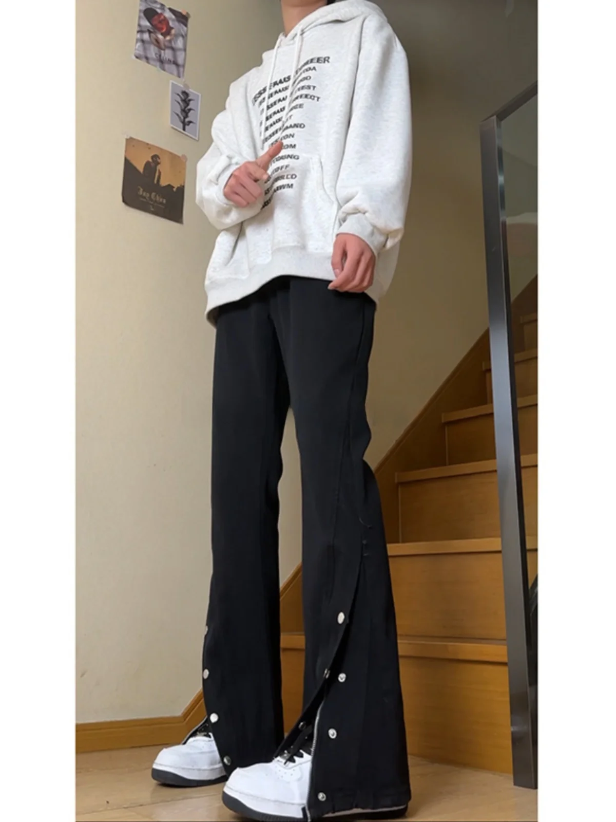 American Street Style Button down Jeans Men's Straight Leg Slimming Flared Pants Spring Autumn Trendy Brand Cool Looking Pants
American Street Style Button down Jeans Men's Straight Leg Slimming Flared Pants Spring Autumn Trendy Brand Cool Looking Pants