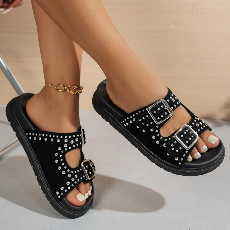 Platform Slippers for Women's Outward Wear Summer New Round Toe Open Toe Flat Shoes
Platform Slippers for Women's Outward Wear Summer New Round Toe Open Toe Flat Shoes