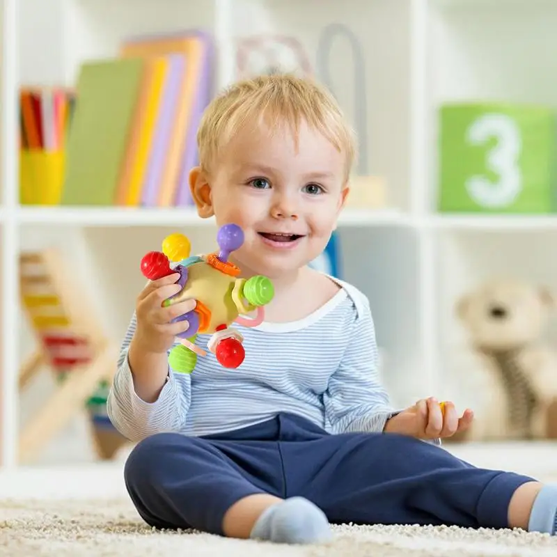 Toddler Teether Ball Toddler Sensory Teething Toy Ball Shape Non-Slip Soothing Companion Cartoon Figure Decorative For Stroller
Toddler Teether Ball Toddler Sensory Teething Toy Ball Shape Non-Slip Soothing Companion Cartoon Figure Decorative For Stroller