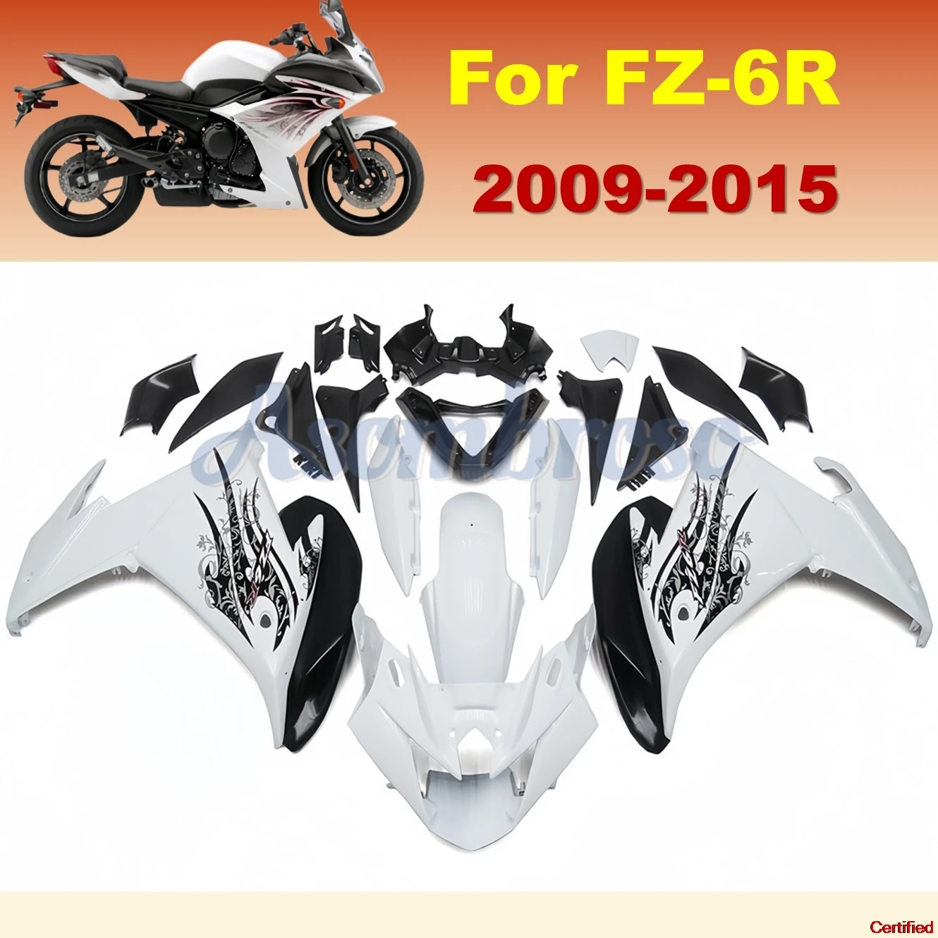 Motorcycle Fairing Kit Fit For FZ6R FZ-6R 2009 2010 2011 2012 2013 2014 2015 FZ6 High Quality ABS Injection Bodywork Set
Motorcycle Fairing Kit Fit For FZ6R FZ-6R 2009 2010 2011 2012 2013 2014 2015 FZ6 High Quality ABS Injection Bodywork Set
