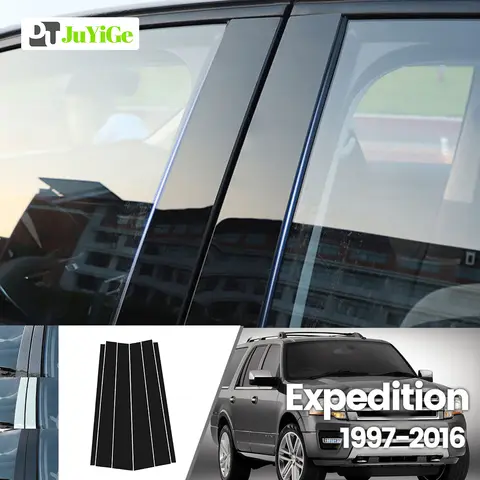 For Ford Expedition 1997-2016 1998 1998 1999 2000 Bright Black Carbon Fibre Window Door B C Sticker