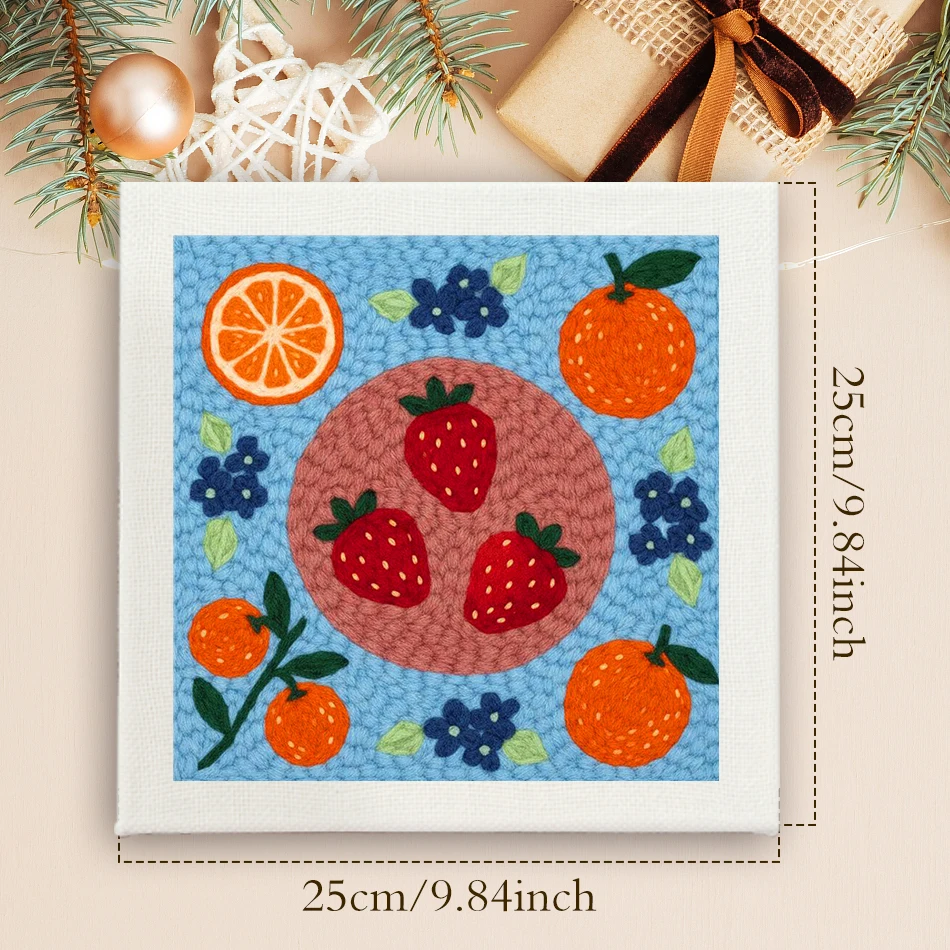 RUOPOTY 25x25cm Punch Needle Kit Handicraft Art Crafts Diy Kits Fruit Pattern Needle Punch Kits For Adults For Adults Artwork
RUOPOTY 25x25cm Punch Needle Kit Handicraft Art Crafts Diy Kits Fruit Pattern Needle Punch Kits For Adults For Adults Artwork
