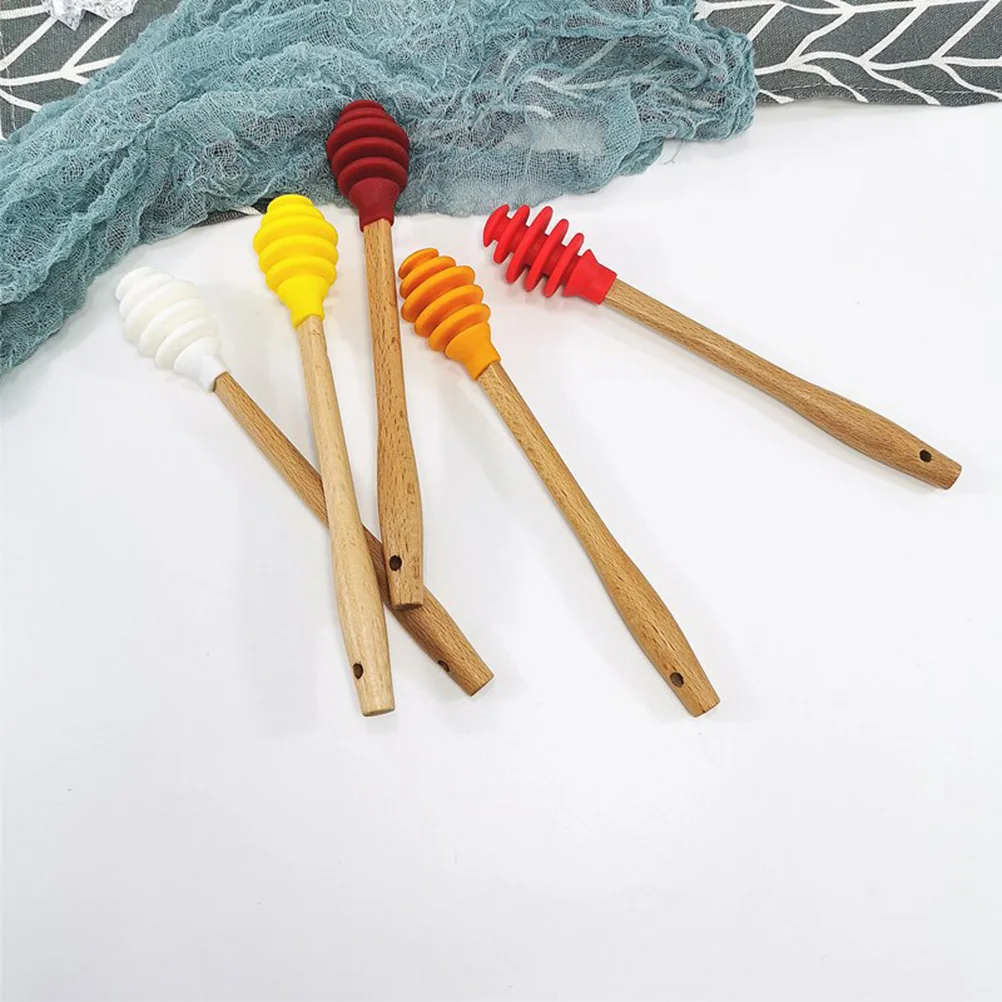 5Pcs Premium Wooden Honey Dippers Non-Stick Silicone Heads Ideal for Daily Use Wedding Favors Bakers Beekeepers Gifts
5Pcs Premium Wooden Honey Dippers Non-Stick Silicone Heads Ideal for Daily Use Wedding Favors Bakers Beekeepers Gifts