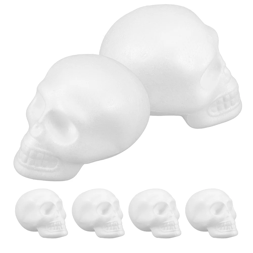 6pcs Foam Skull Heads White Diy Craft Shapes For Halloween Decor Hanging Indoor Outdoor Skull Party Supplies Unfinished Foam Art 
6pcs Foam Skull Heads White Diy Craft Shapes For Halloween Decor Hanging Indoor Outdoor Skull Party Supplies Unfinished Foam Art