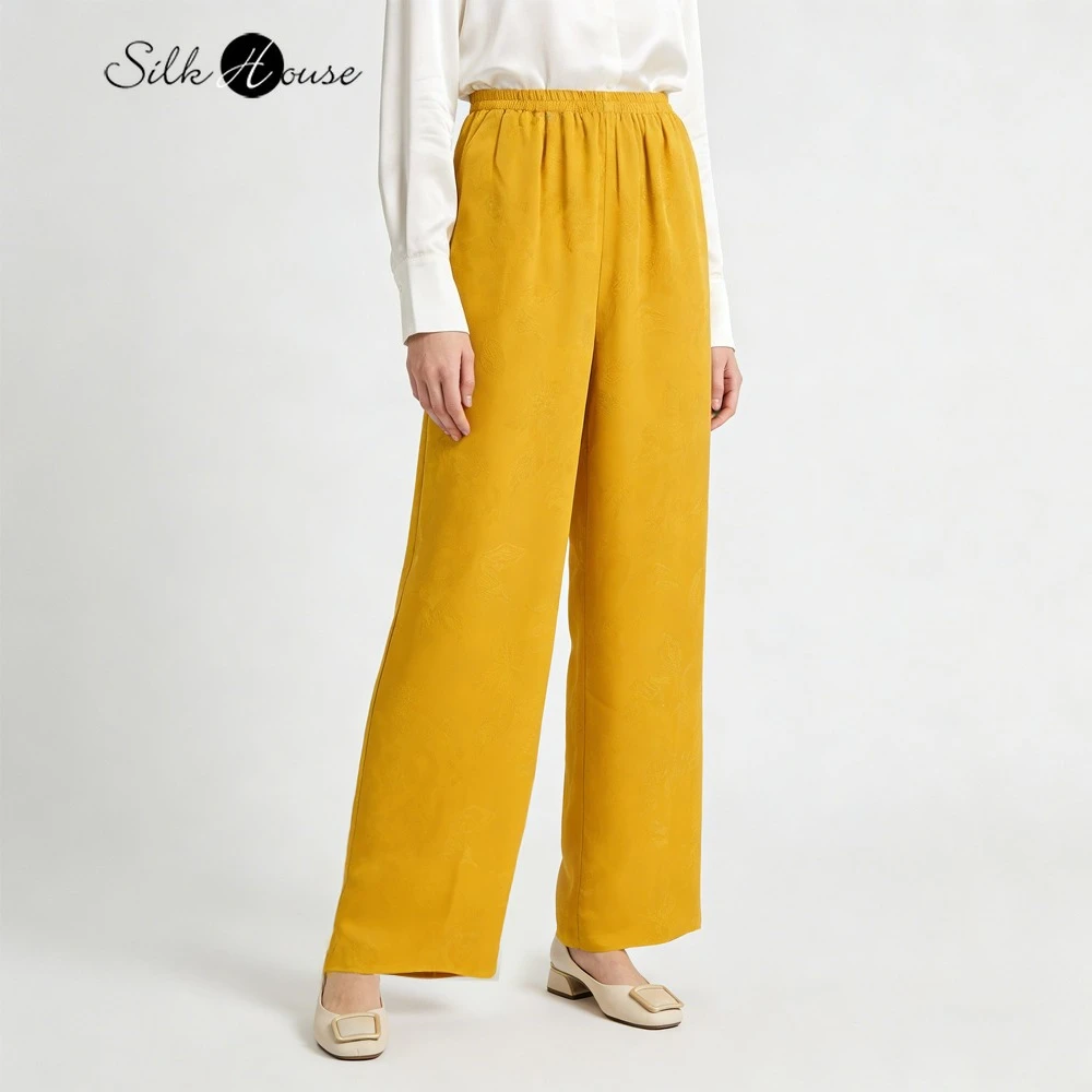 2026 Women's Fashion Spring New Golden 100% Natural Mulberry Silk Gambiered Guangdong Gauze HuaLuo Loose Straight-leg Pants
2026 Women's Fashion Spring New Golden 100% Natural Mulberry Silk Gambiered Guangdong Gauze HuaLuo Loose Straight-leg Pants