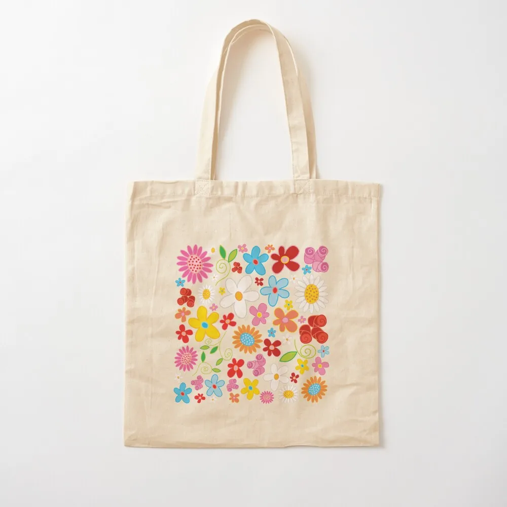 Whimsical Spring Flower Power Garden Square  fatfatin Tote Bag reusable shopping bag personalized tote bag 
Whimsical Spring Flower Power Garden Square  fatfatin Tote Bag reusable shopping bag personalized tote bag