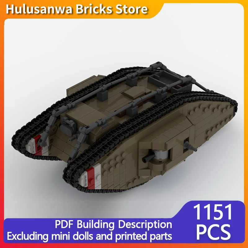 Военные танки Mark IV WW1, модель MOC, строительные кирпичи, военное оборудование, модульные технологии, подарки, праздник, сборка, детские игрушки, костюм
Военные танки Mark IV WW1, модель MOC, строительные кирпичи, военное оборудование, модульные технологии, подарки, праздник, сборка, детские игрушки, костюм