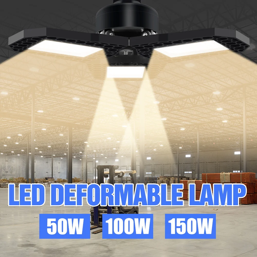 150W Deformable LED Garage Lamp E27 Workshop High Brightnes Light Bulb 220V Spotlights 110V Home Warehouse Parking Lot Lighting
150W Deformable LED Garage Lamp E27 Workshop High Brightnes Light Bulb 220V Spotlights 110V Home Warehouse Parking Lot Lighting