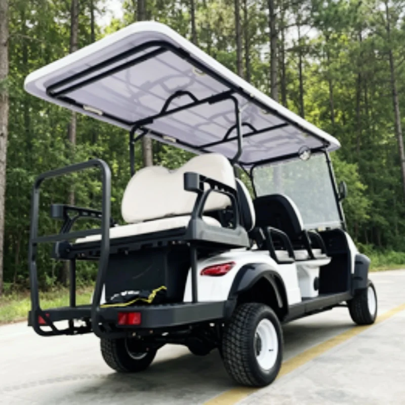 Hot Selling 5KW 60V Classic Shuttle Bus Off-Road Electric Golf Cart With Bumper Off-Road Tires Sound Bar With Folding Windshield
Hot Selling 5KW 60V Classic Shuttle Bus Off-Road Electric Golf Cart With Bumper Off-Road Tires Sound Bar With Folding Windshield