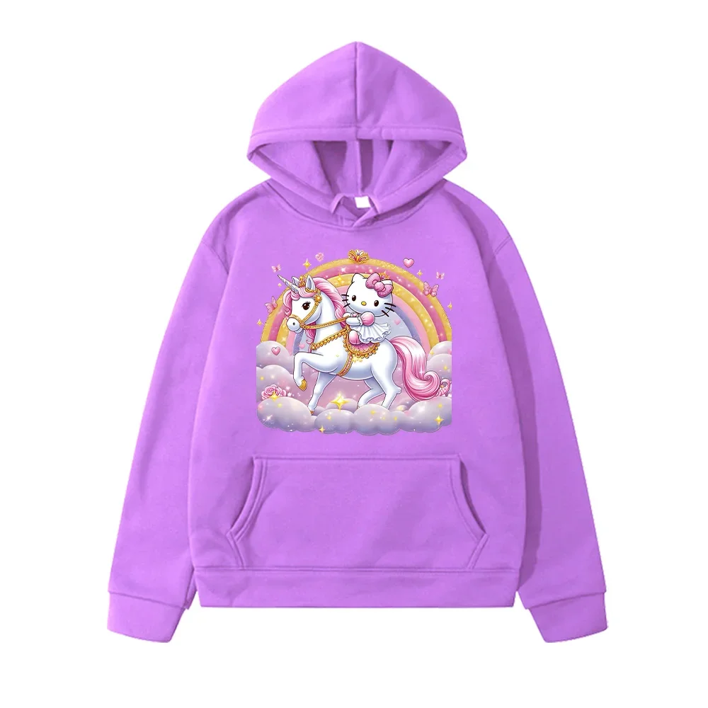 Sweet Girls Hoodies Hello Kitty Riding on The Back of Unicorn Anime Print Clothing Autumn Winter Cute Children Boys Girls Hoody
Sweet Girls Hoodies Hello Kitty Riding on The Back of Unicorn Anime Print Clothing Autumn Winter Cute Children Boys Girls Hoody