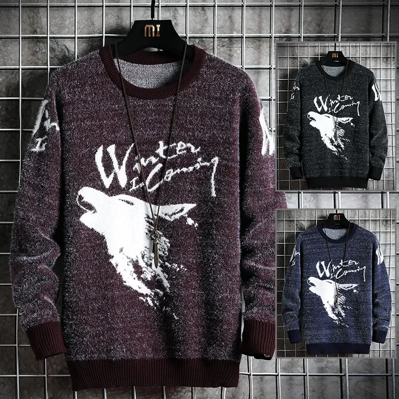 Men's Round-neck Sweater Knitted Shirt for Autumn and Winter, Animal Print Casual Loose Base Layer Long-sleeved Sweater S-3XL
Men's Round-neck Sweater Knitted Shirt for Autumn and Winter, Animal Print Casual Loose Base Layer Long-sleeved Sweater S-3XL