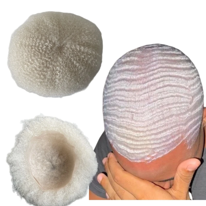 Platinum Color #60 8x10 Full Lace Unit Malaysian Virgin Human Hair Systems 6mm Wave Root Afro Toupee for Black Men
Platinum Color #60 8x10 Full Lace Unit Malaysian Virgin Human Hair Systems 6mm Wave Root Afro Toupee for Black Men