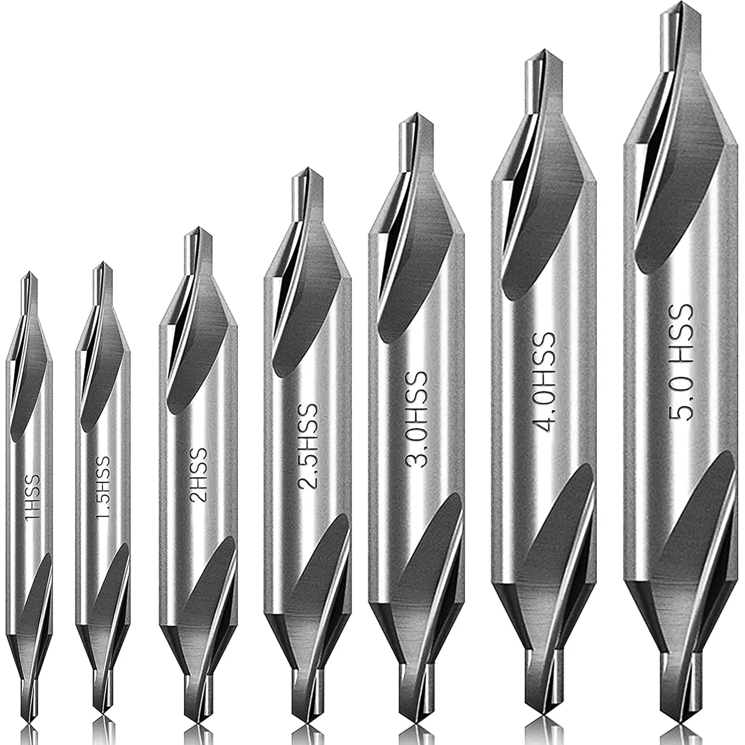 7 Pieces Center Drill Bits Set, M2 High Speed Steel 60-Degree Angle Center Drill Bits Kit Countersink Tools for Lathe Metalworki
7 Pieces Center Drill Bits Set, M2 High Speed Steel 60-Degree Angle Center Drill Bits Kit Countersink Tools for Lathe Metalworki
