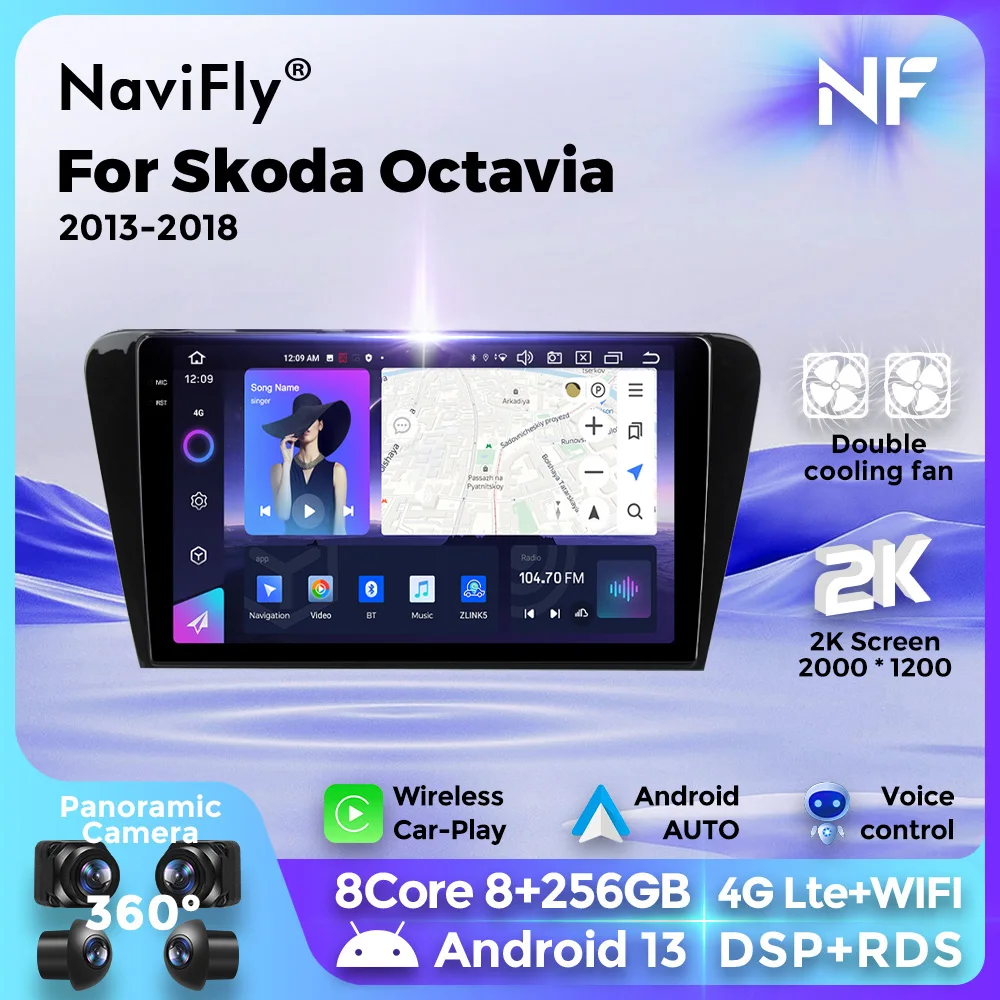 Navifly 8+256GB Wireless CarPlay Android Auto Radio For SKODA Octavia 3 A7 2013 2014-2018 Car Multimedia Video Player GPS 2din
Navifly 8+256GB Wireless CarPlay Android Auto Radio For SKODA Octavia 3 A7 2013 2014-2018 Car Multimedia Video Player GPS 2din