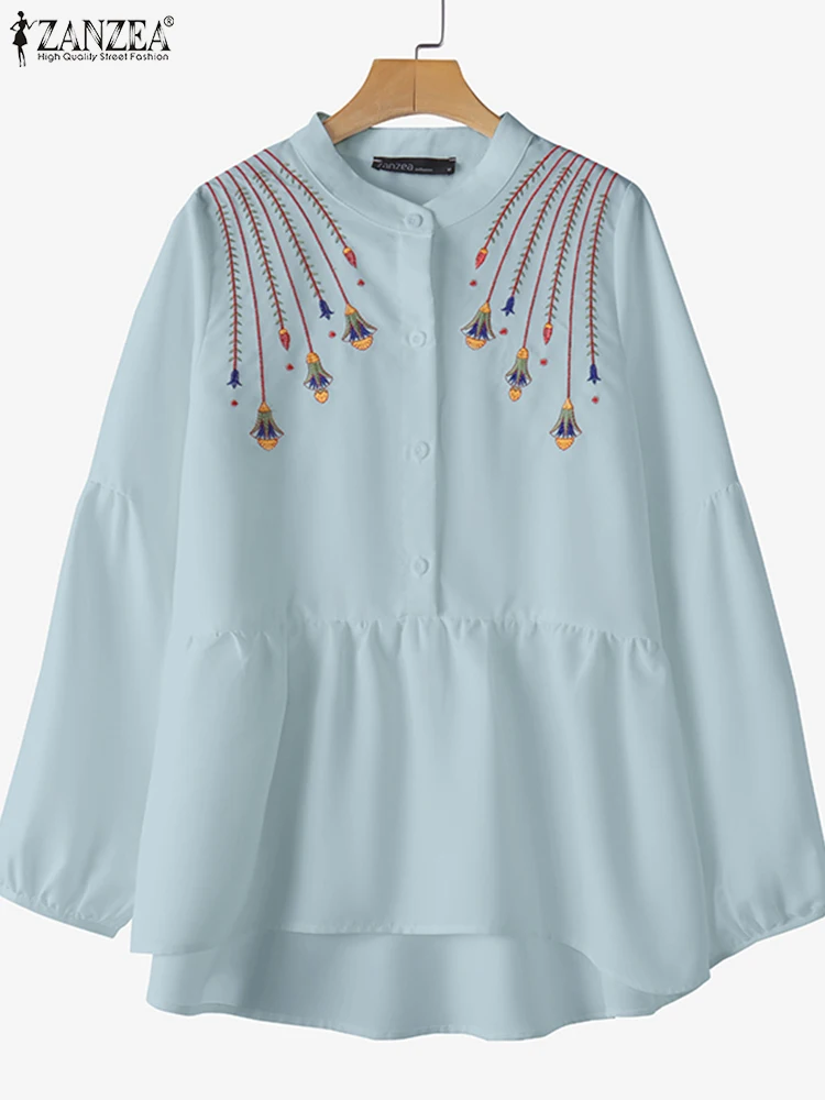 Casual Long Sleeve Work Shirt ZANZEA Women Embroidery Blouse Spring Autumn Tops Tunic Casual Buttons Down Chemise Loose Blusas
Casual Long Sleeve Work Shirt ZANZEA Women Embroidery Blouse Spring Autumn Tops Tunic Casual Buttons Down Chemise Loose Blusas