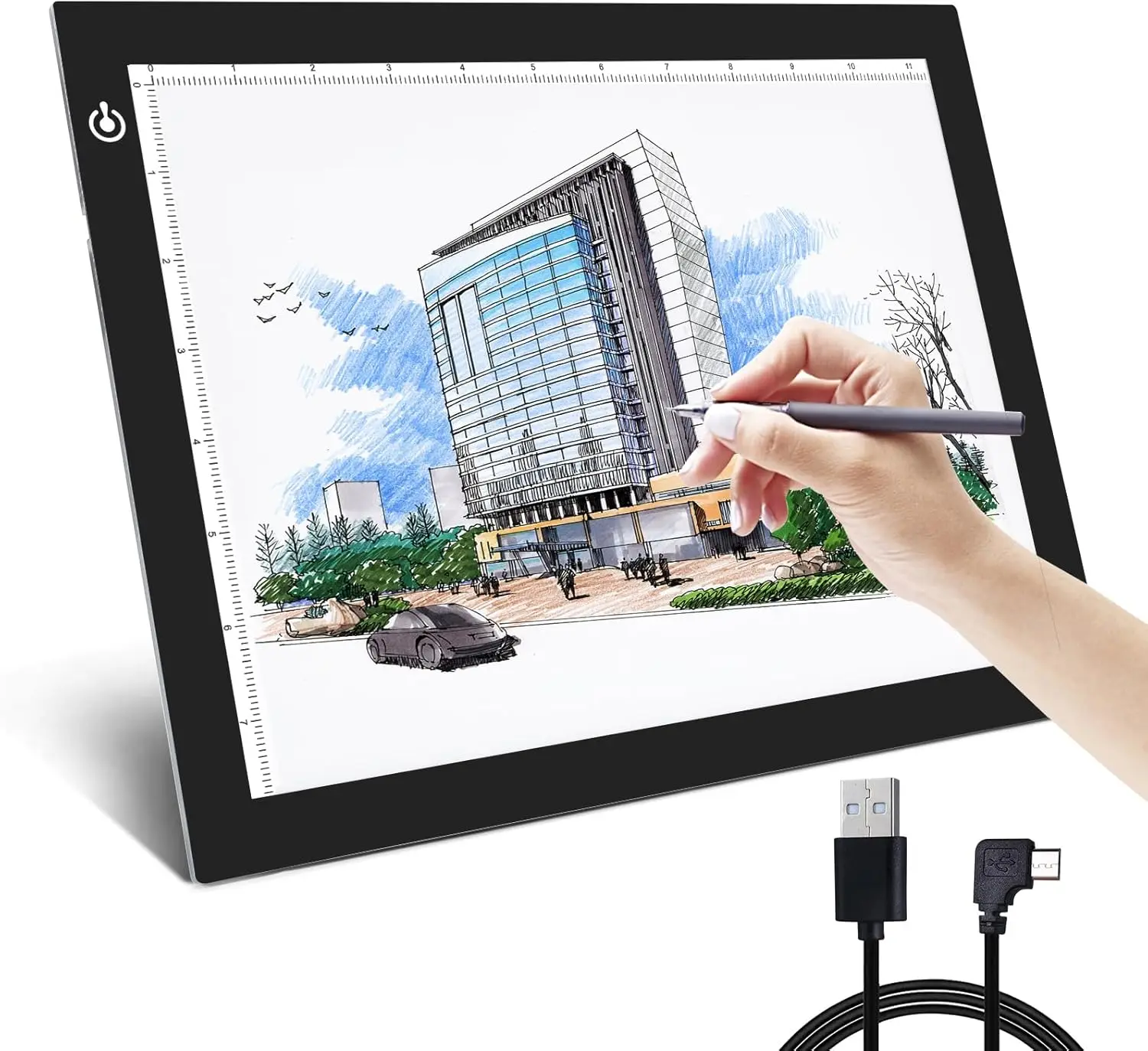 A4 Tracing Light Pad, Ultra-Thin USB Light Box for Artists, Drawing, Sketching, Animation with Adjustable Brightness
A4 Tracing Light Pad, Ultra-Thin USB Light Box for Artists, Drawing, Sketching, Animation with Adjustable Brightness